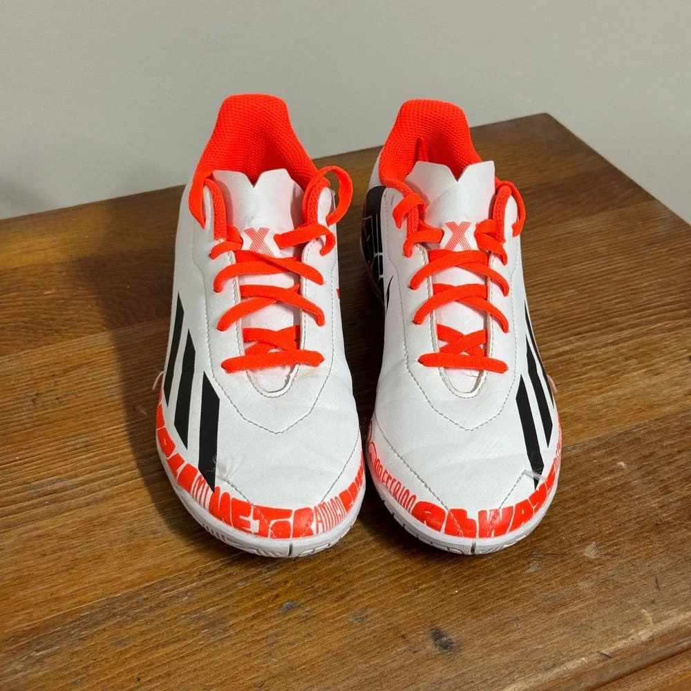 Adidas X Speedflow Messi.4 Indoor Soccer Shoes White Red Mens 6‎ Womens 7.5